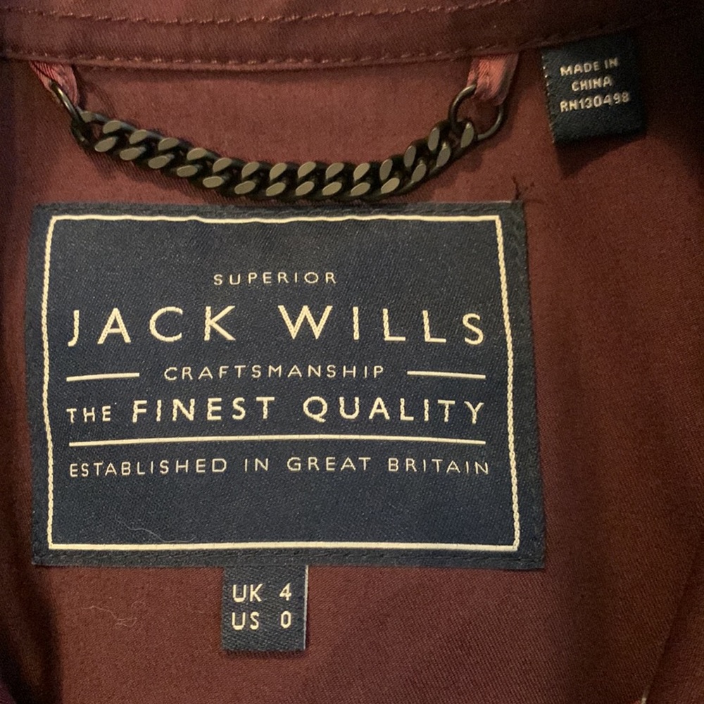 JACK WILLS AMBROSE TRENCH COAT, Damson size 4 US - Picture 6 of 10